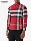 Burberr y 6 Red Checks Premium Shirt With Original Bo_-x Packing