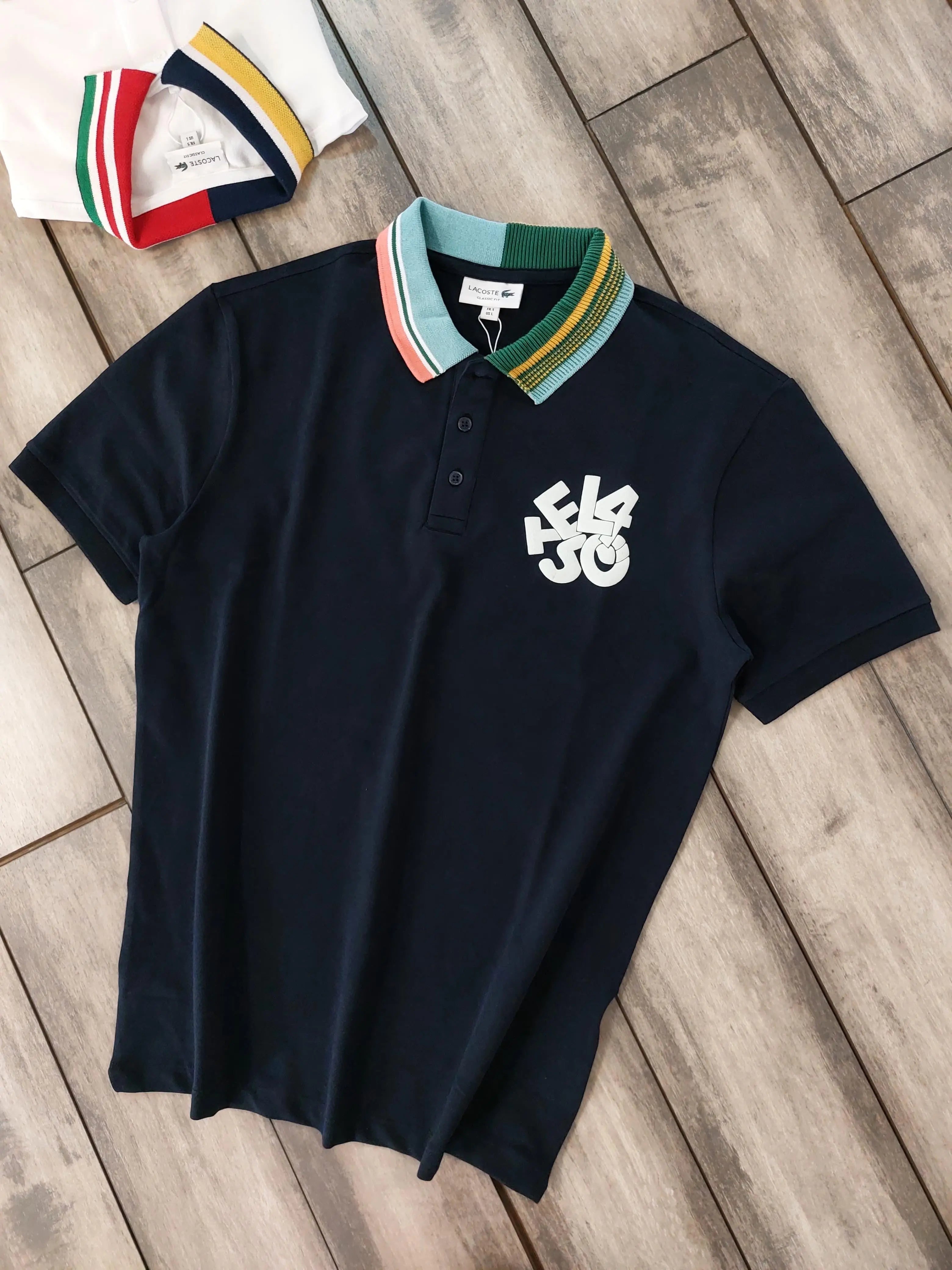 Lacost e Navy Blue Embroidery Logo Premium Polo T-Shirt Secondary image