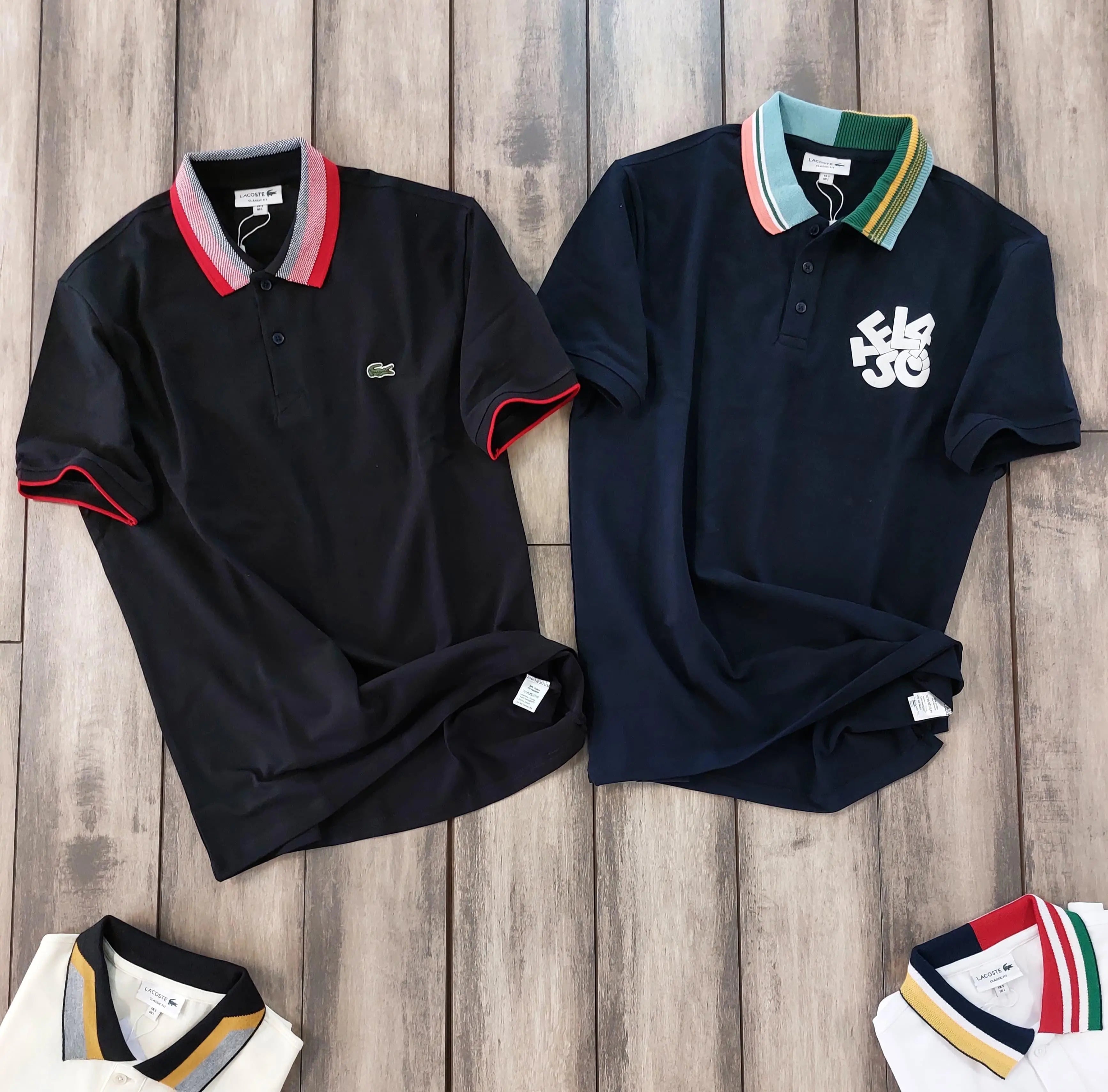 Lacost e Black Embroidery Logo Premium Polo T-Shirt Secondary image