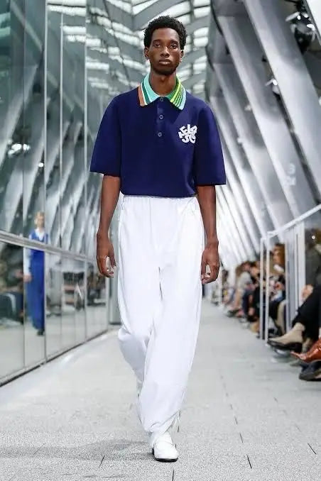 Lacost e Navy Blue Embroidery Logo Premium Polo T-Shirt Main image