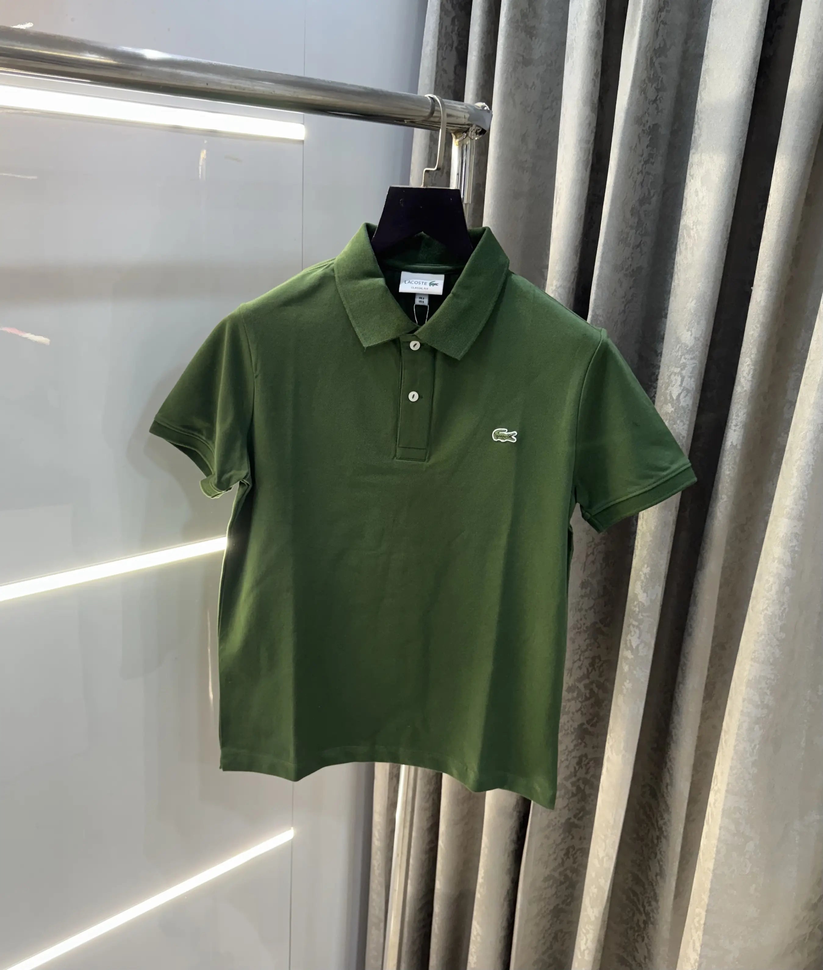 Lacost e Green Embroidery Logo Premium Polo T-Shirt