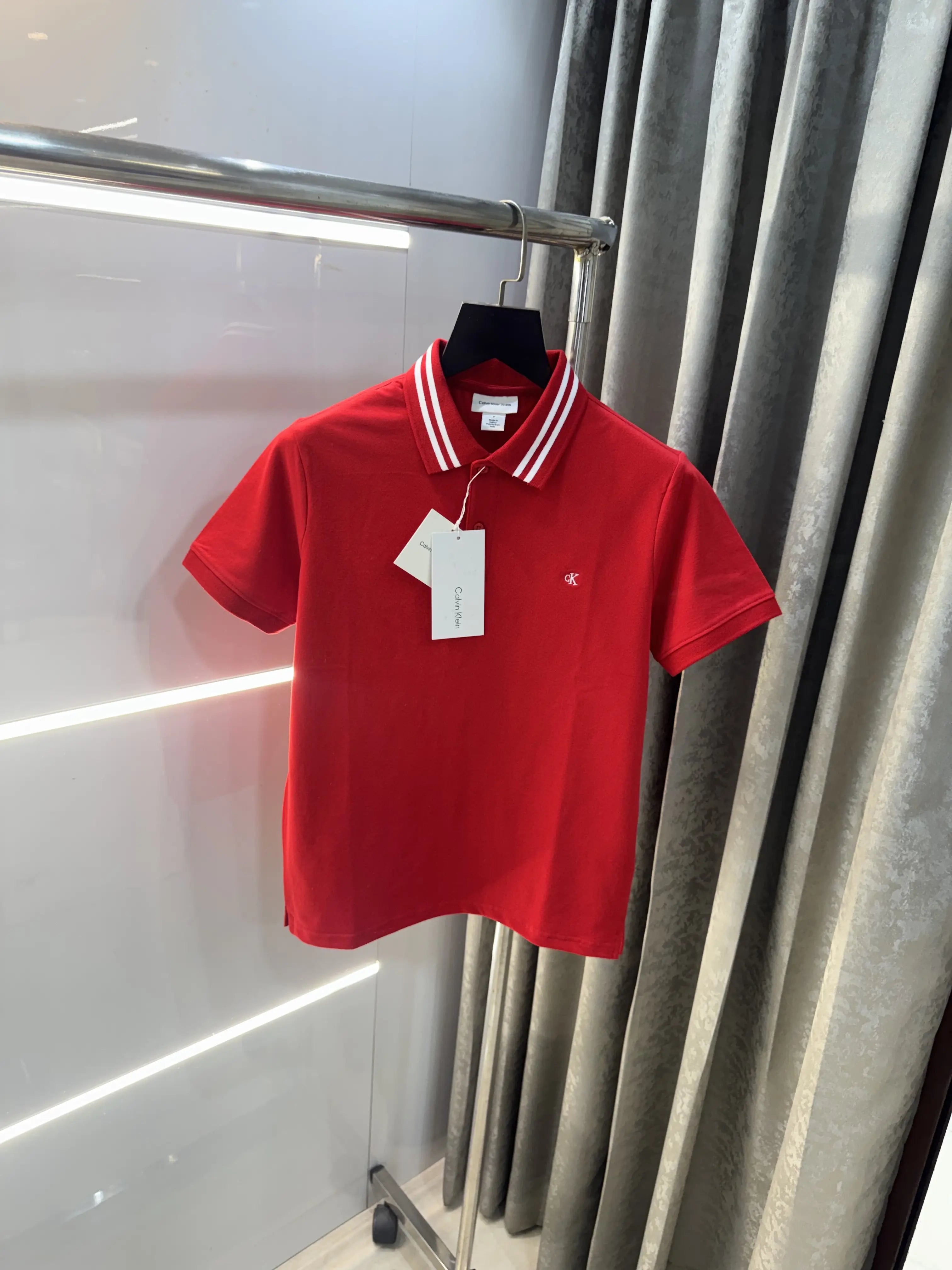 Calvin  Klein Red Embroidery Logo Premium Polo T-Shirt Secondary image