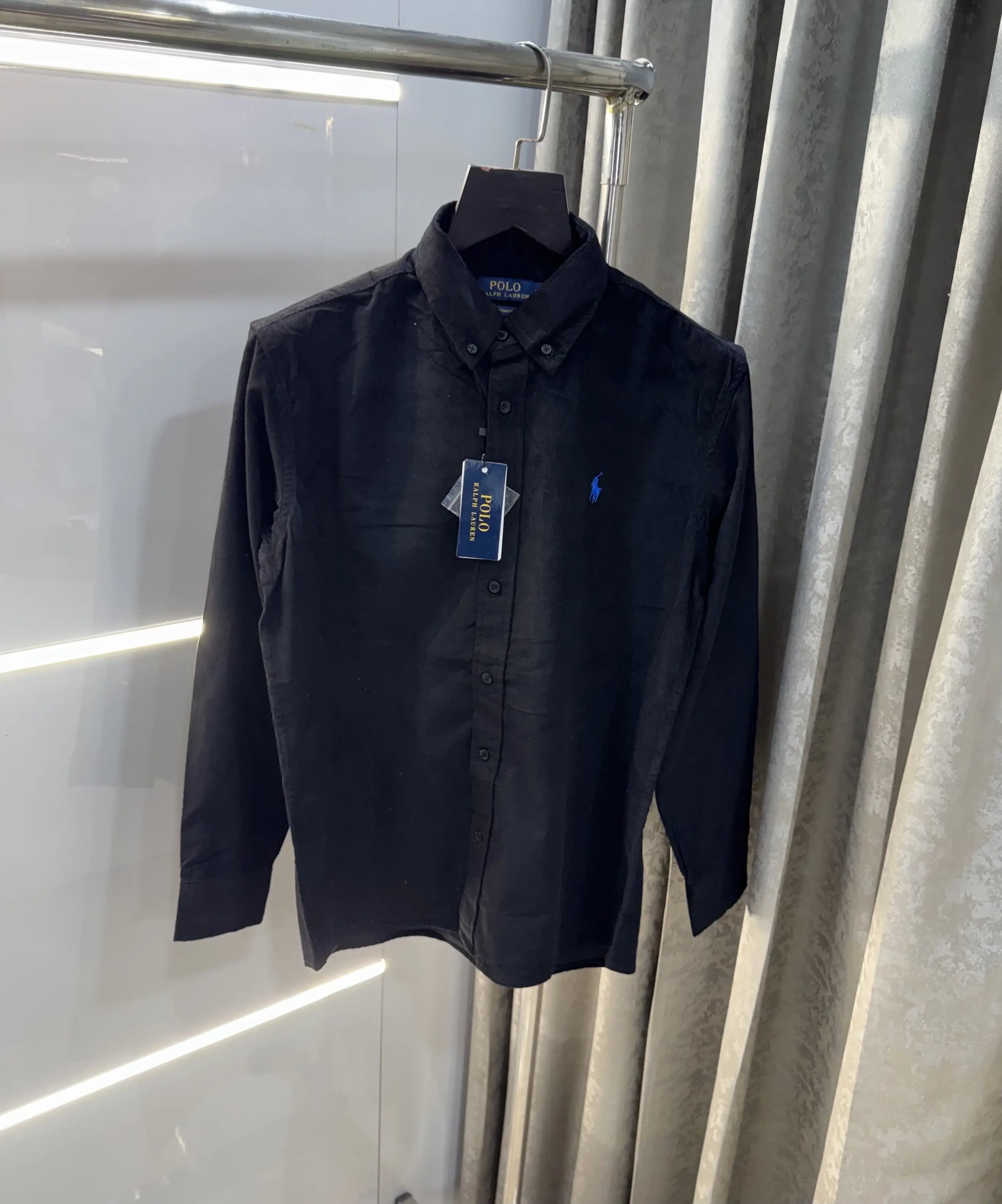 Ralph  Lauren Black Embroidry Logo Premium Cord Shirt Secondary image