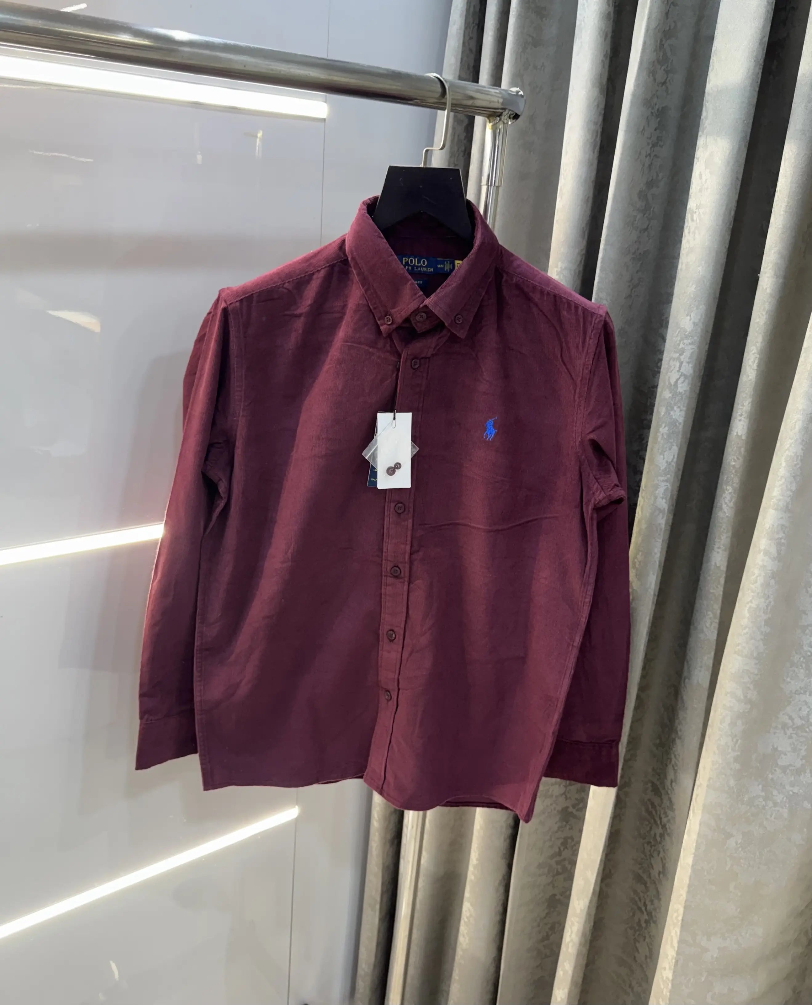 Ralph  Lauren Wine Embroidry Logo Premium Shirt Main image