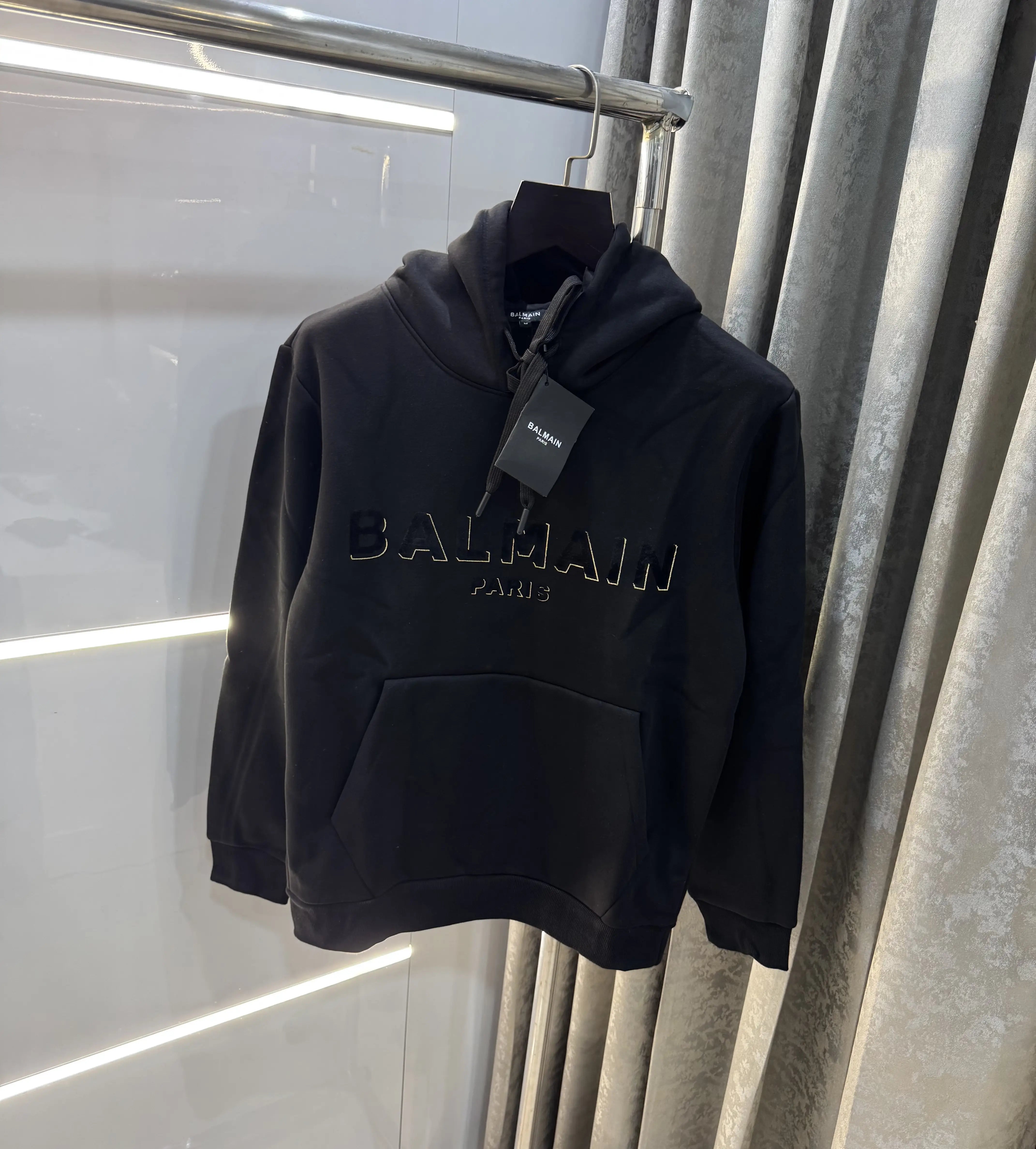 Balmai n Paris Black Logo Work Imported Hoodie Main image