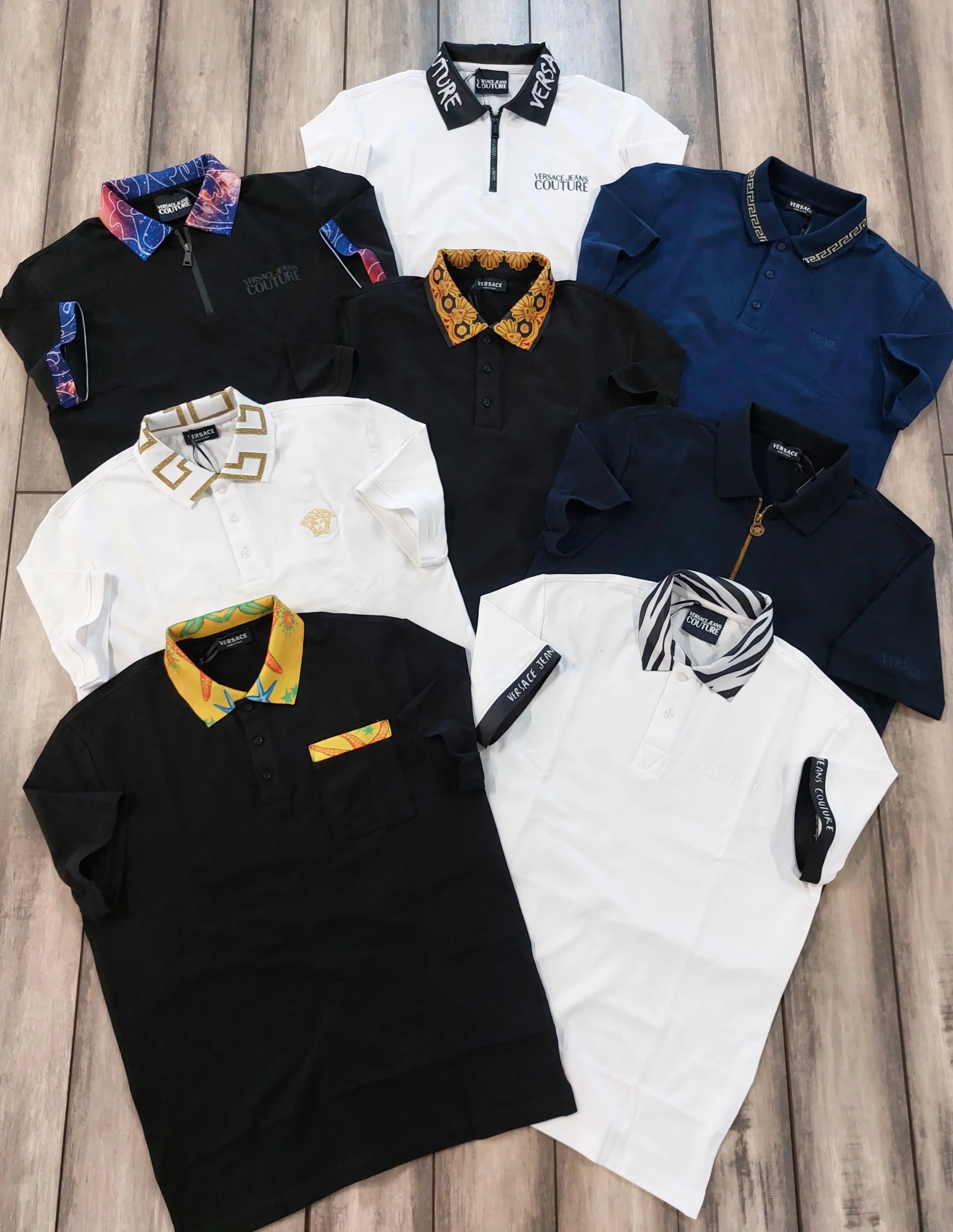 Versace Couture White Logo Work Imported Polo T-Shirt Secondary image