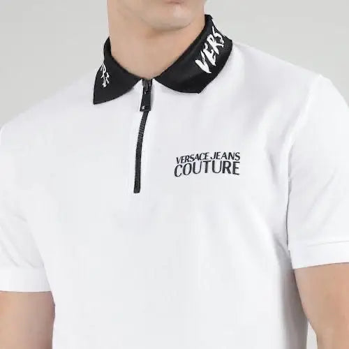 Versace Couture White Logo Work Imported Polo T-Shirt Main image