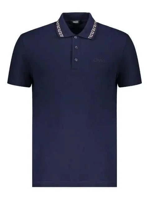 Versace Couture Petrol Blue Logo Work Imported Polo T-Shirt Main image