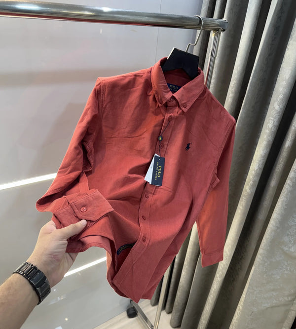 Ralph  Lauren Peach Embroidry Logo Premium Shirt
