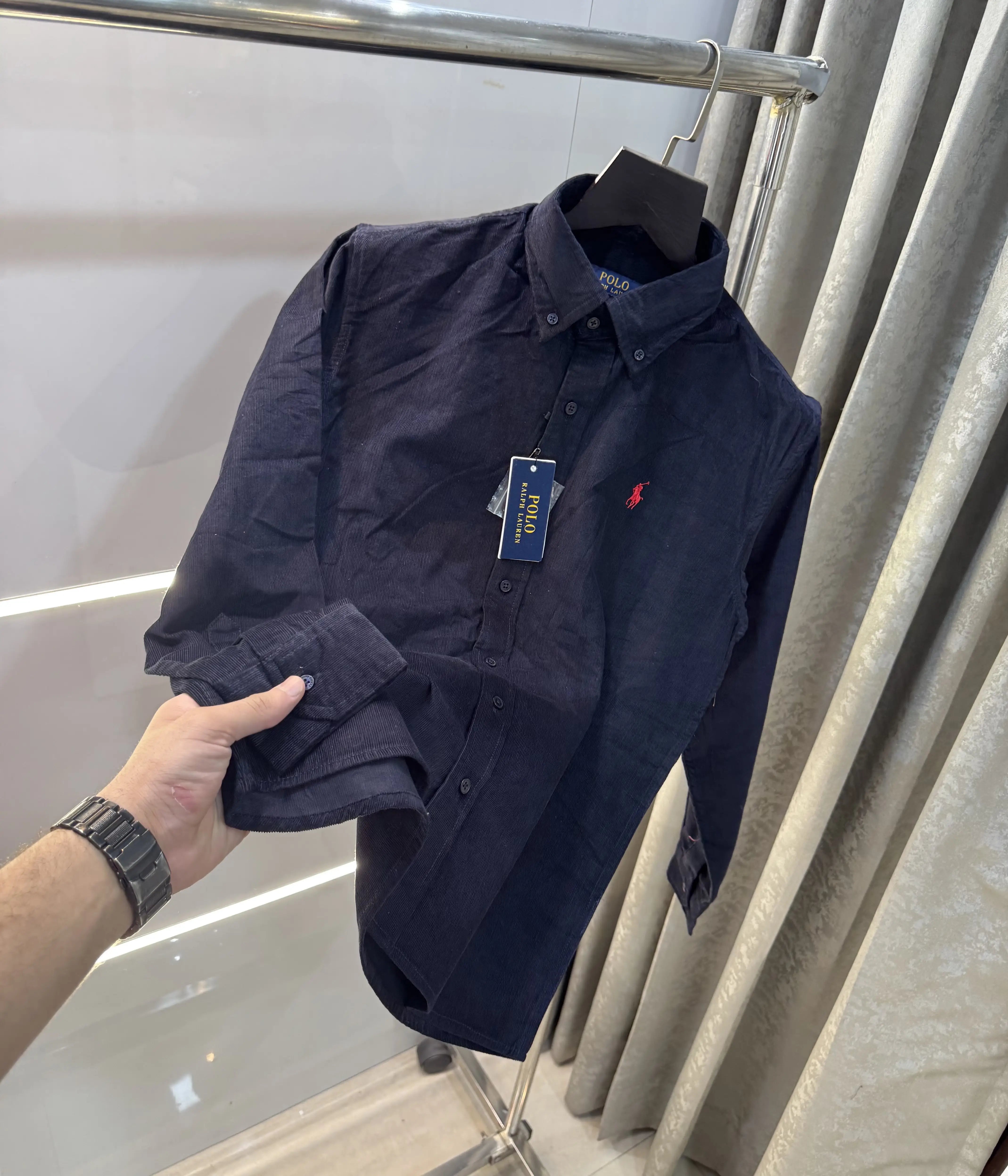 Ralph  Lauren Navy Blue Embroidry Logo Premium Shirt Main image