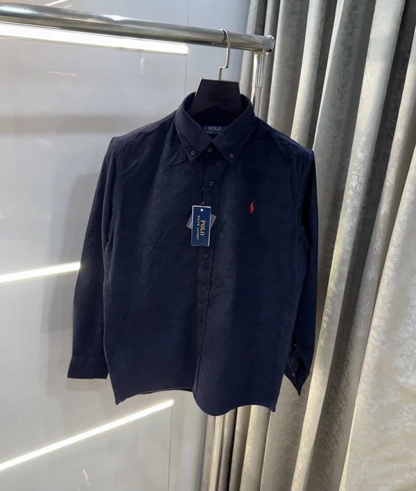 Ralph  Lauren Navy Blue Embroidry Logo Premium Shirt