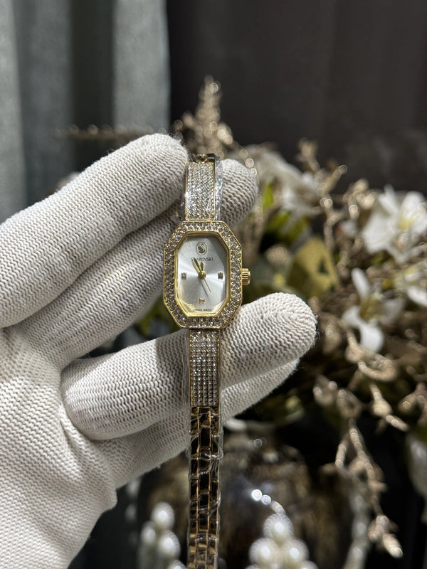 Swarovsk i Dextera Gold White Premium Watch