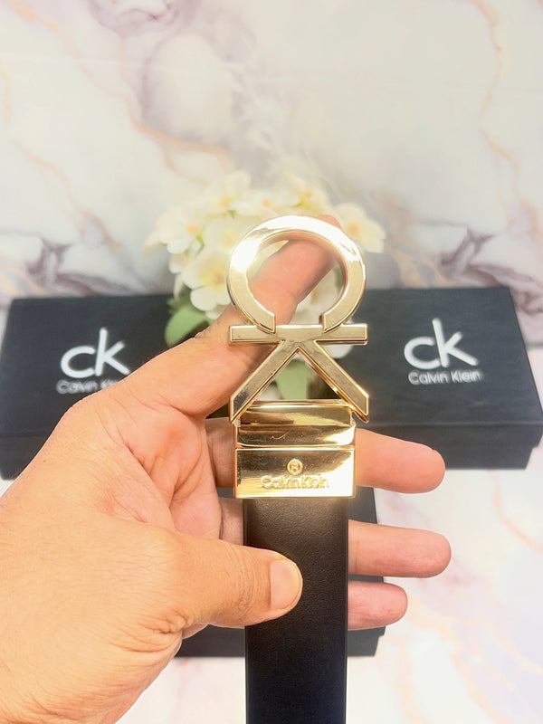 CK CALVI_N KLEIN PREMIUM QUALITY IMPORTED REVERSIBLE BELT WITH OG BOX CK-112