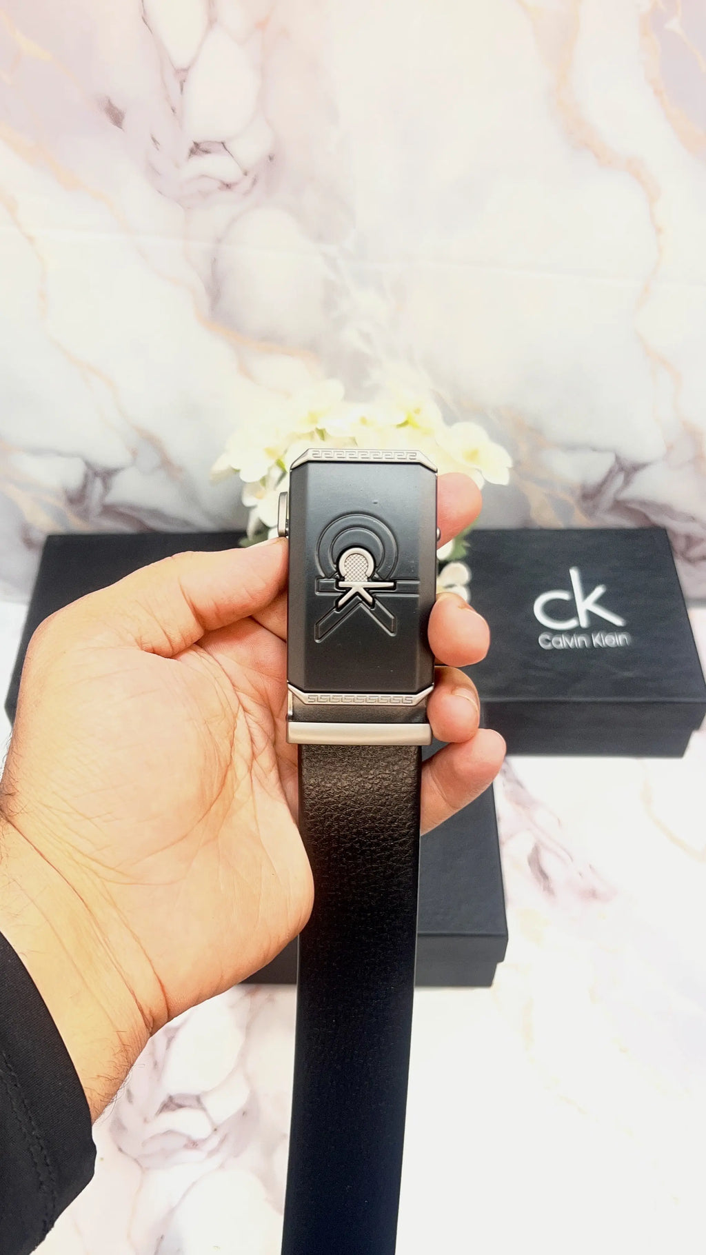 CK CALVI_N KLEIN PREMIUM QUALITY IMPORTED AUTOLOCK BELT WITH OG BOx CK-114