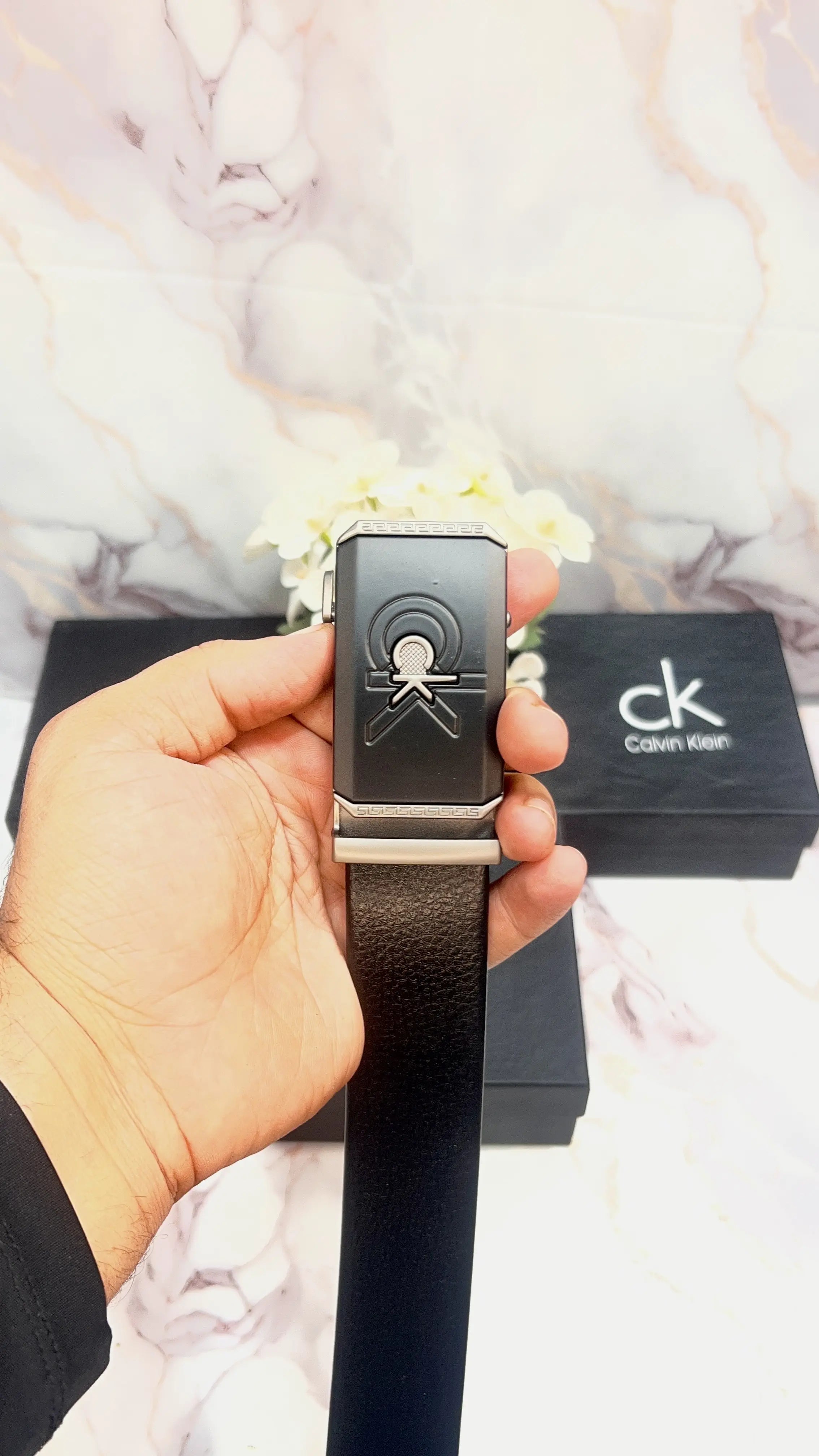 CK CALVI_N KLEIN PREMIUM QUALITY IMPORTED AUTOLOCK BELT WITH OG BOx CK-114
