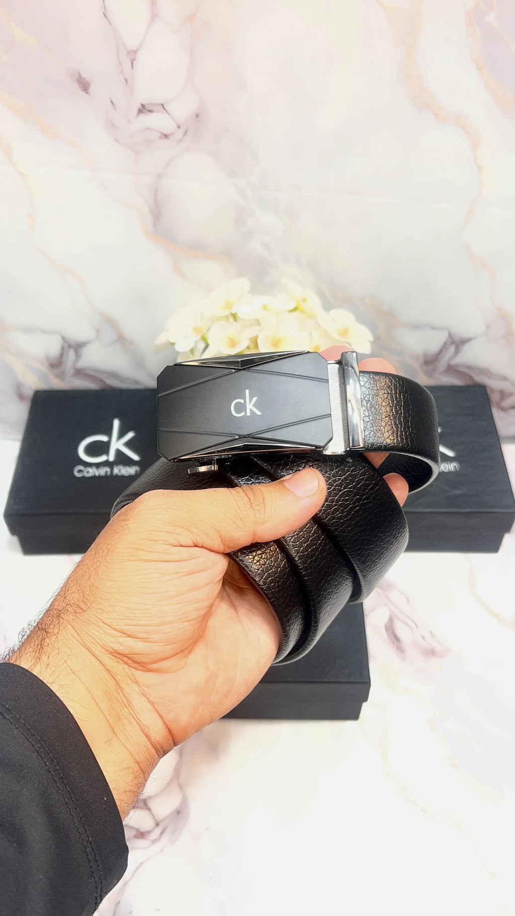 CK CALVI_N KLEIN PREMIUM QUALITY IMPORTED AUTOLOCK BELT WITH OG BOX CK-116