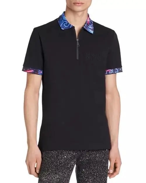 Versace Couture Black Collar look Imported Polo T-Shirt