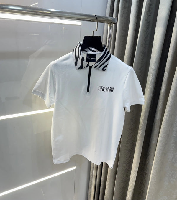 Versac3 Couture White Collar Look Imported Polo T-Shirt