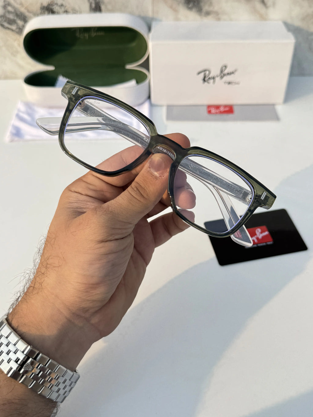Rayban 1124 green plano