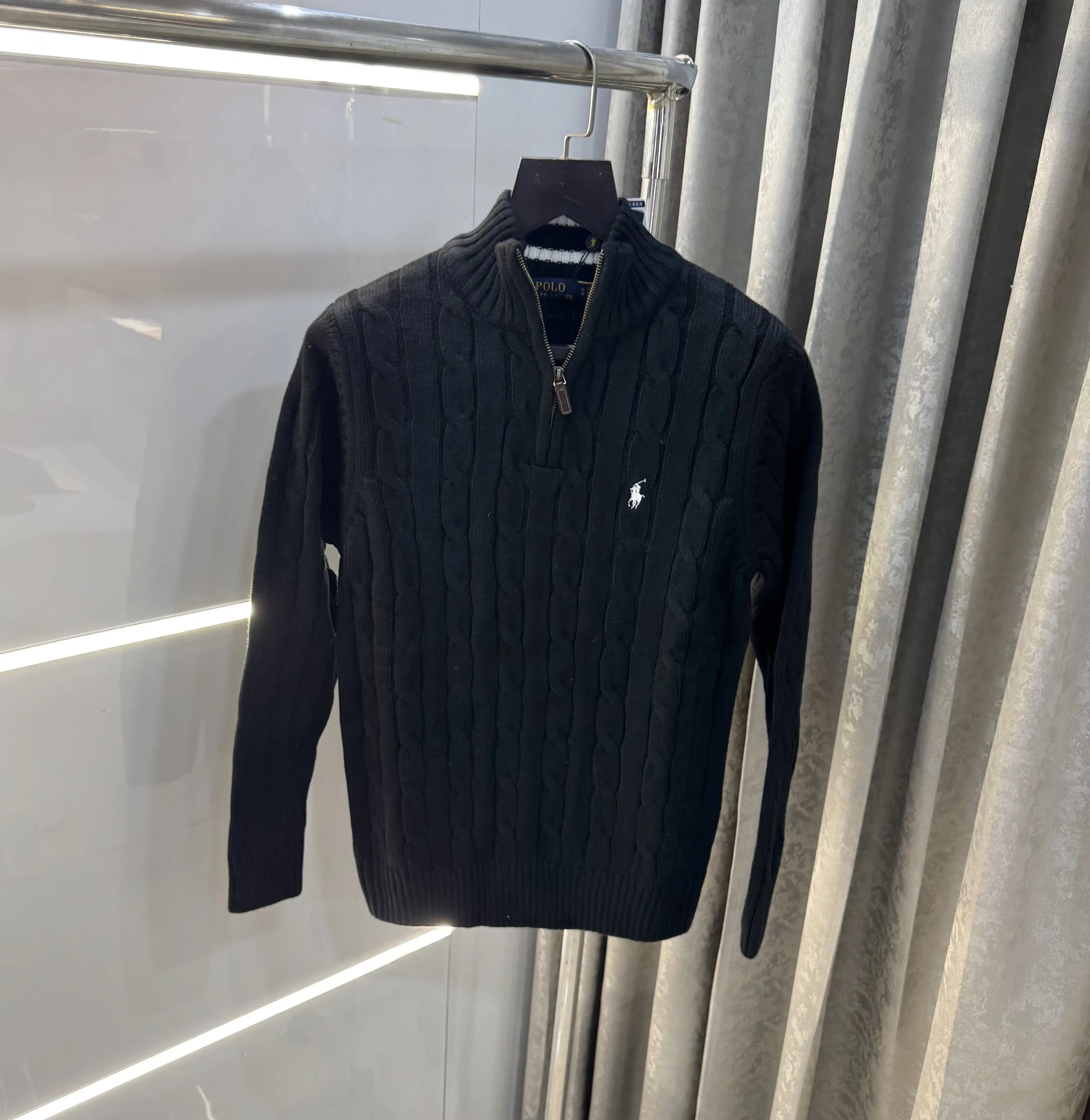 Ralph  Lauren Black Knitted Imported Pull Over