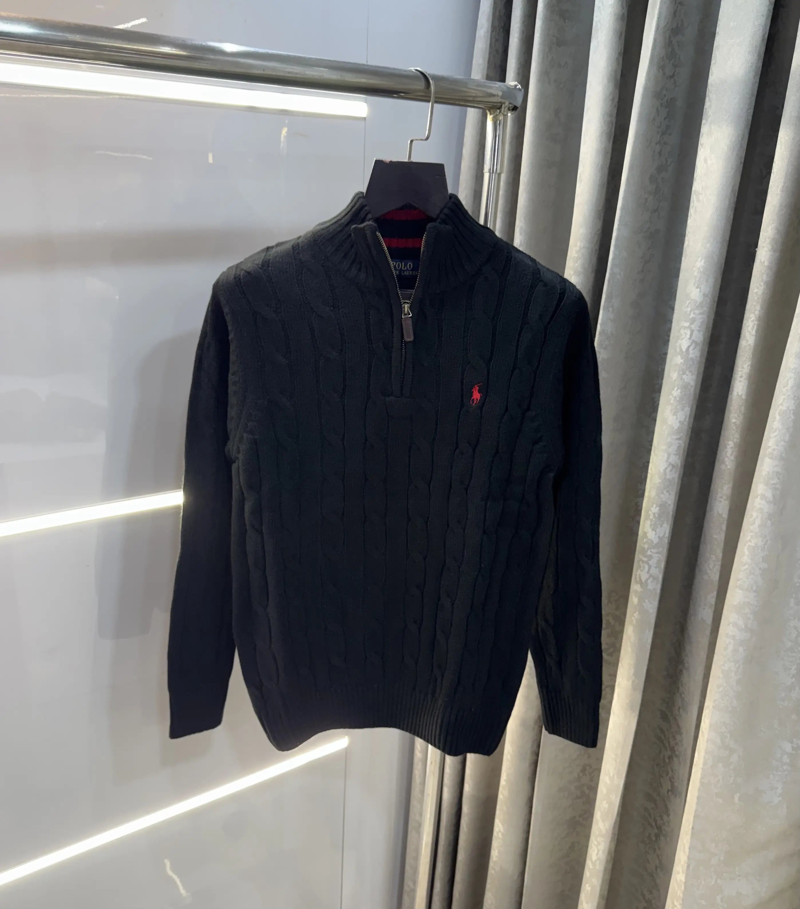 Ralph  Lauren Black Knitted Imported Pull Over