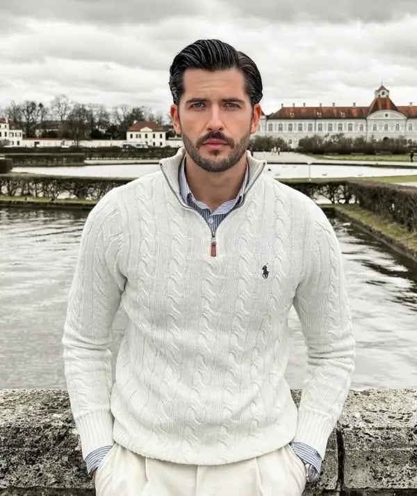 Ralph  Lauren White Knitted Imported Pull Over Main image