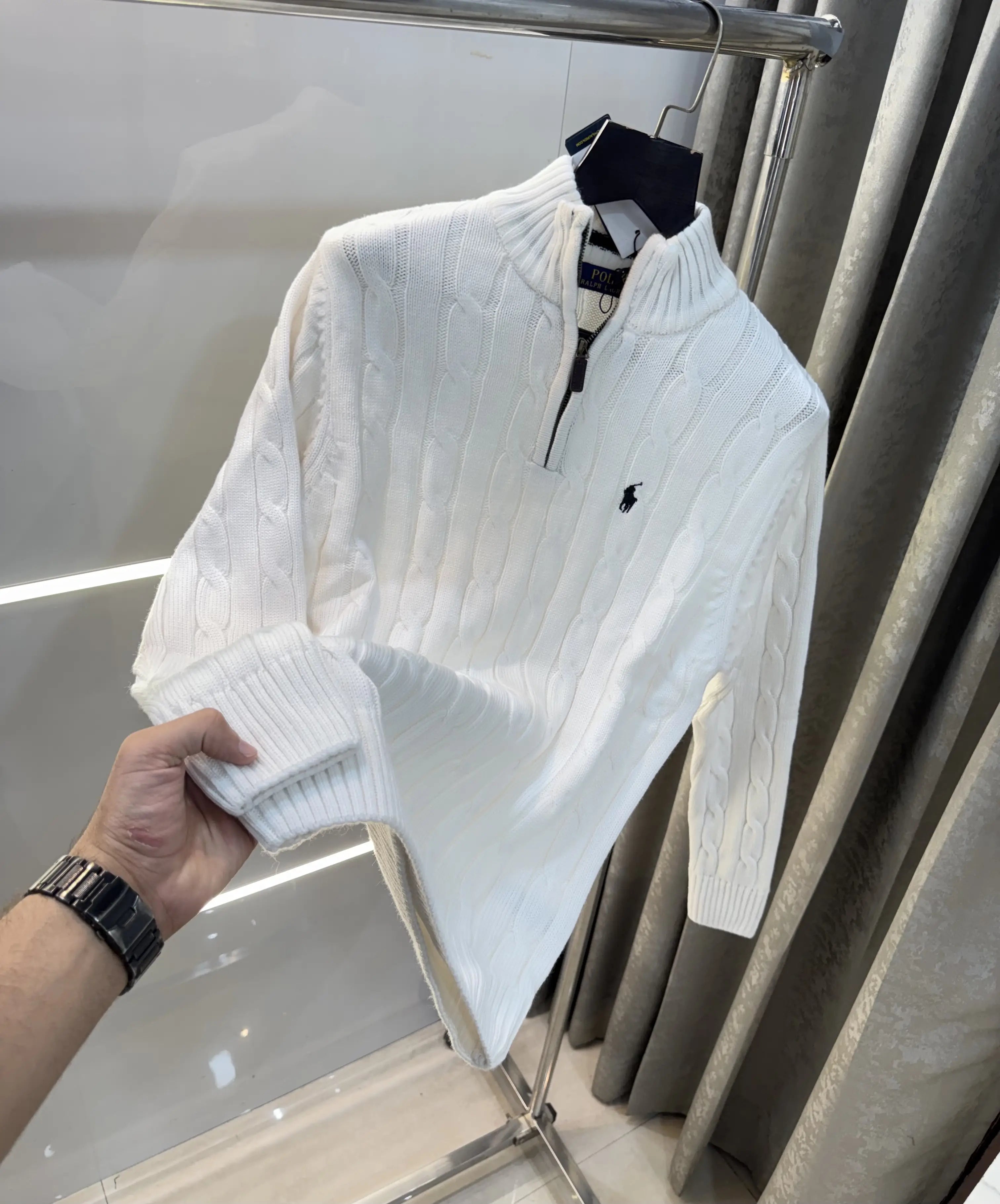 Ralph  Lauren White Knitted Imported Pull Over Secondary image