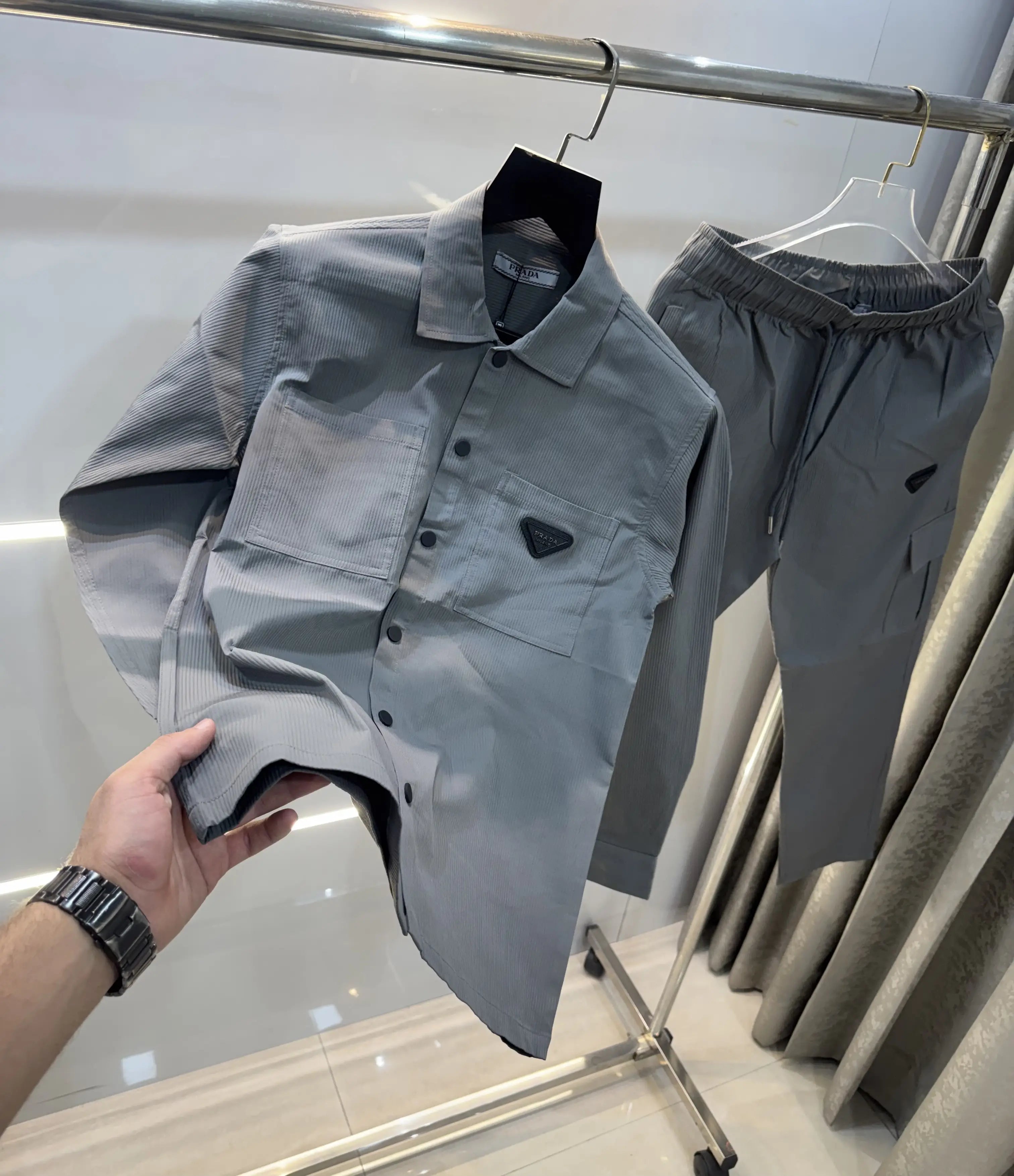 Prad a Milano Light Grey Premium Tracksuit Main image