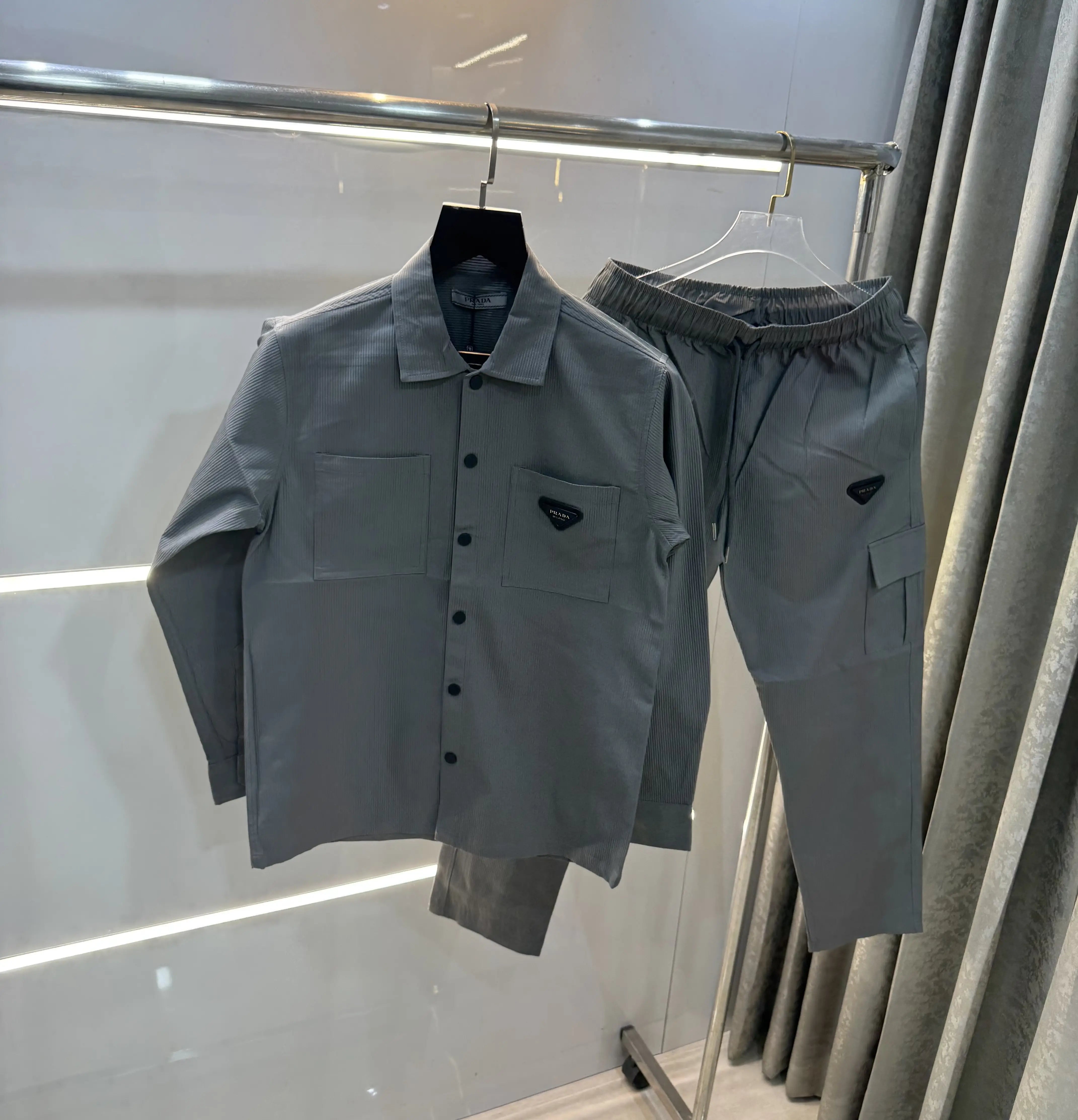 Prad a Milano Light Grey Premium Tracksuit Secondary image