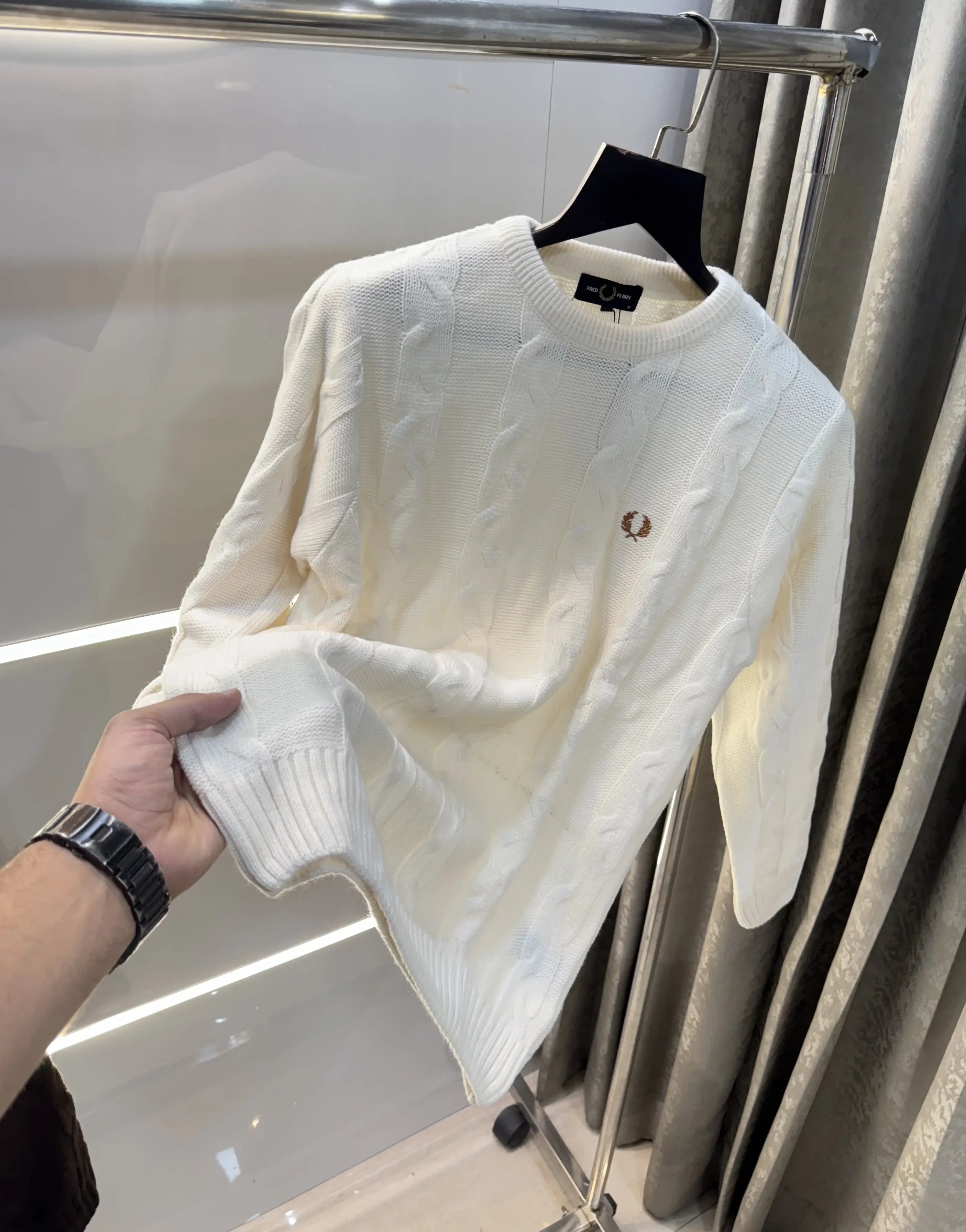 Fredperry White Embroidery Logo Imported Pull Over Main image