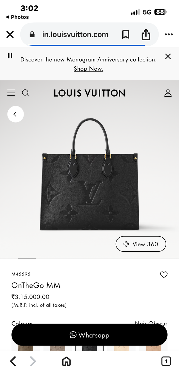 LOUI_S VUITTON PREMIUM QUALITY IMPORTED MONOGRAm HAND BAG ON THE GO
