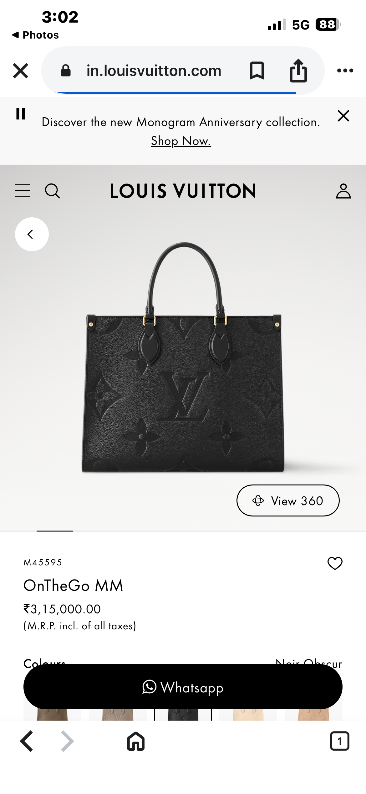 LOUI_S VUITTON PREMIUM QUALITY IMPORTED MONOGRAm HAND BAG ON THE GO