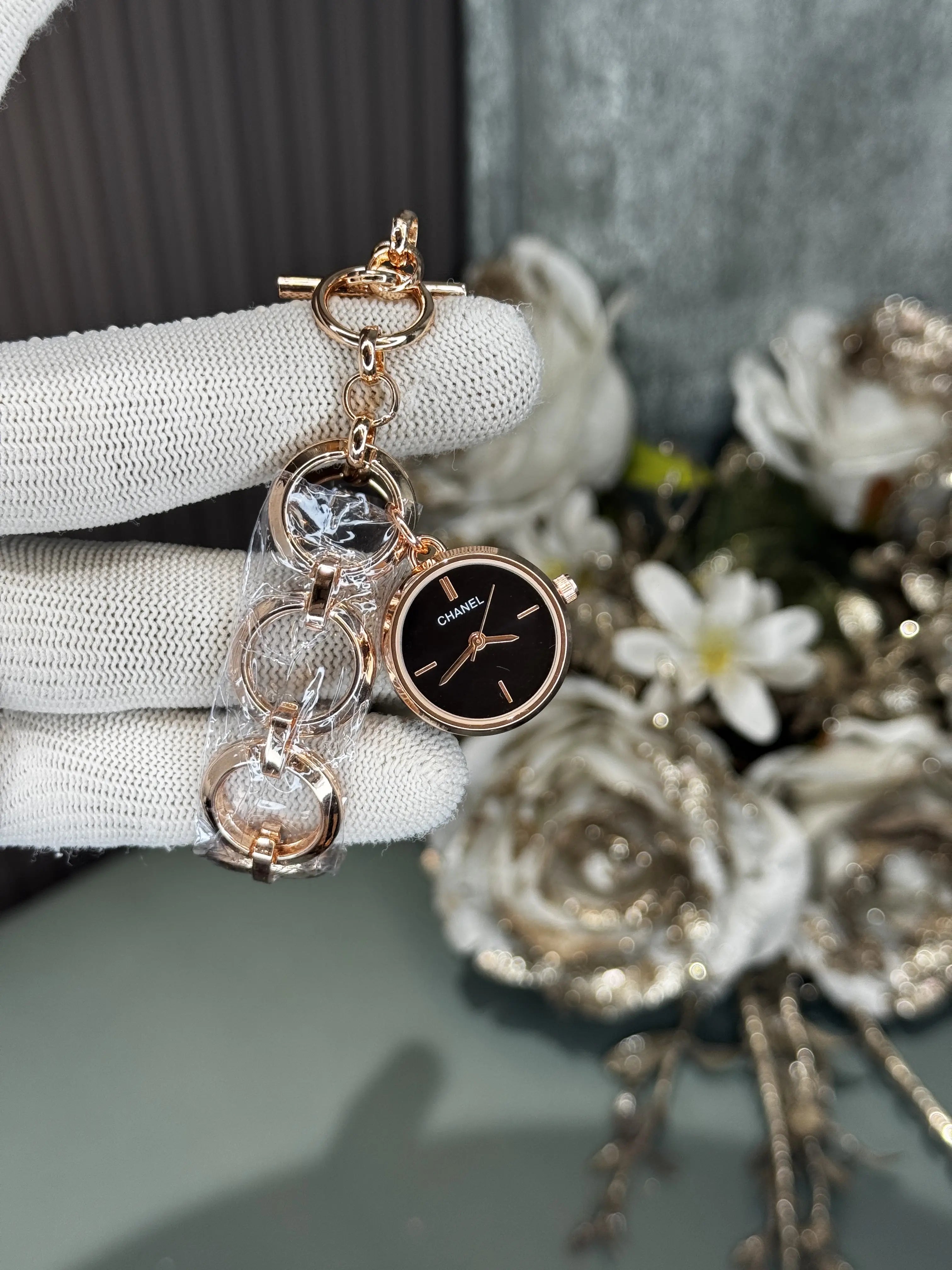 Chane l Bracelet Copper Black Premium Ladies Watch