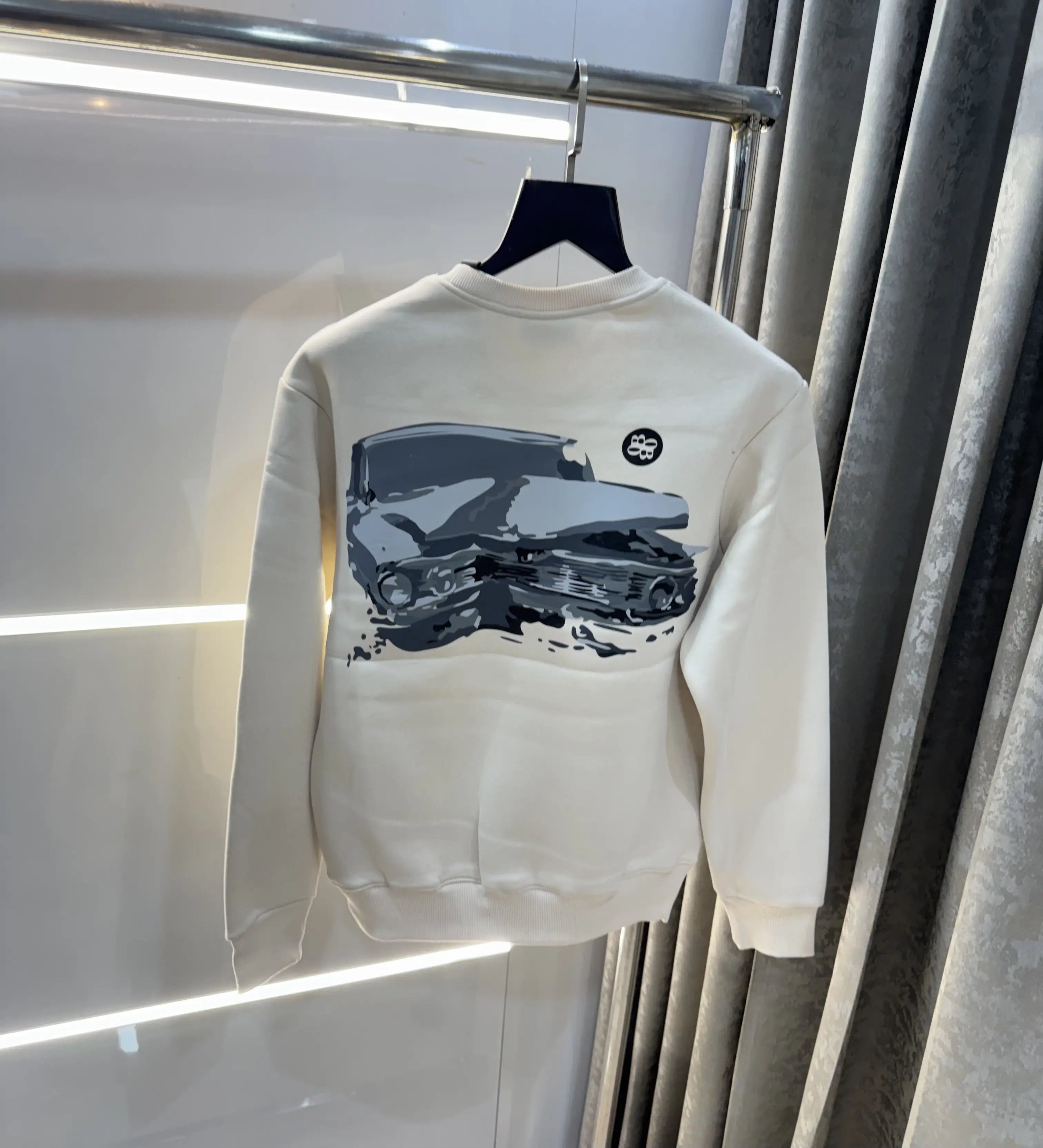 Bluorang Cream Logo Back Print Premium Sweatshirt Main image