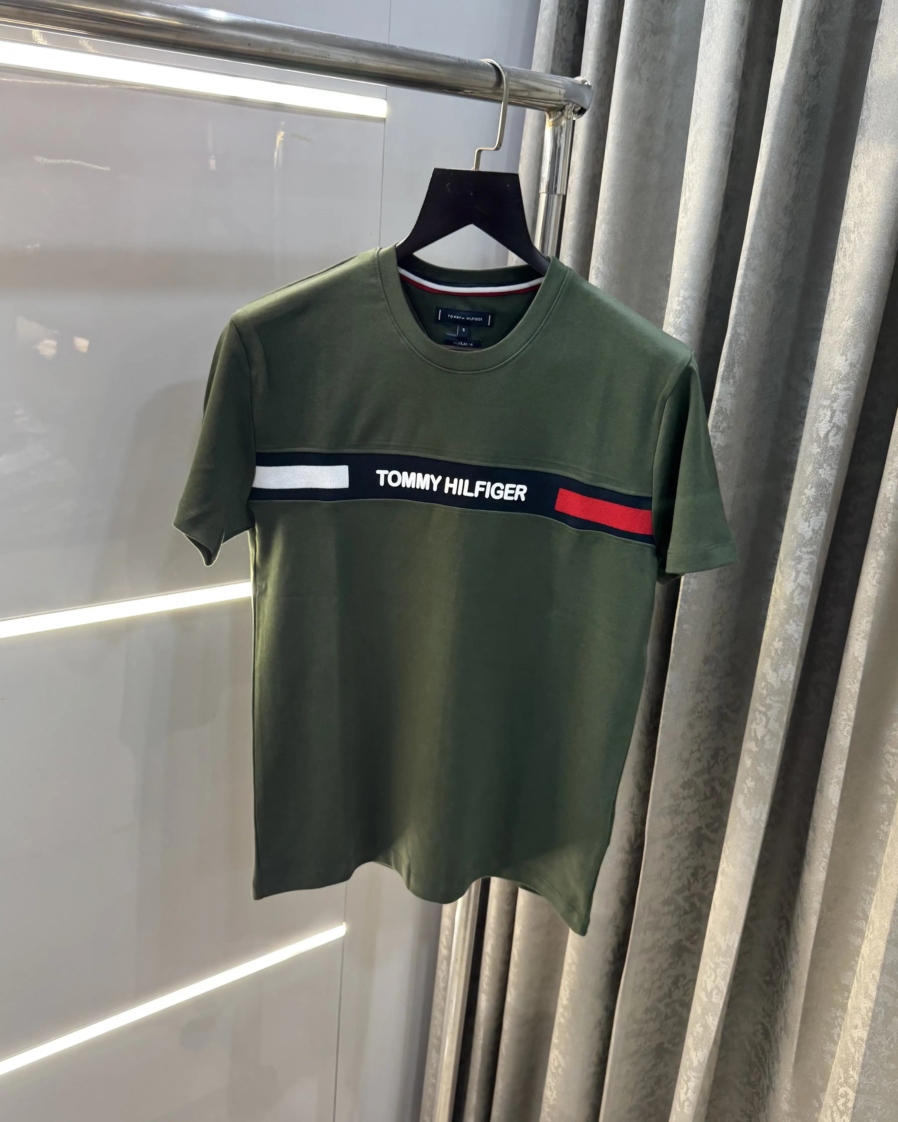 Tommy Hilfiger Olive Green Logo Work Premium T-Shirt Secondary image