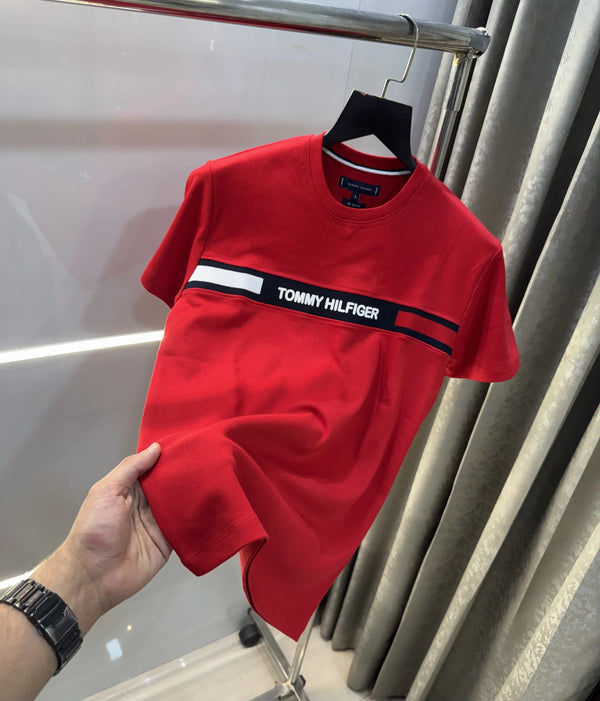 Tommy Hilfiger Red Logo Work Premium T-Shirt
