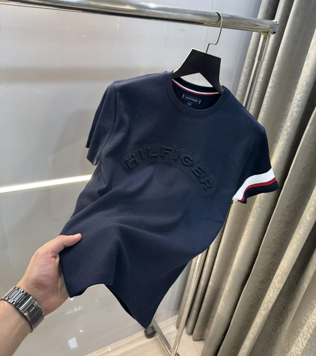 Tommy Hilfiger Navy Blue Logo Work Premium T-Shirt