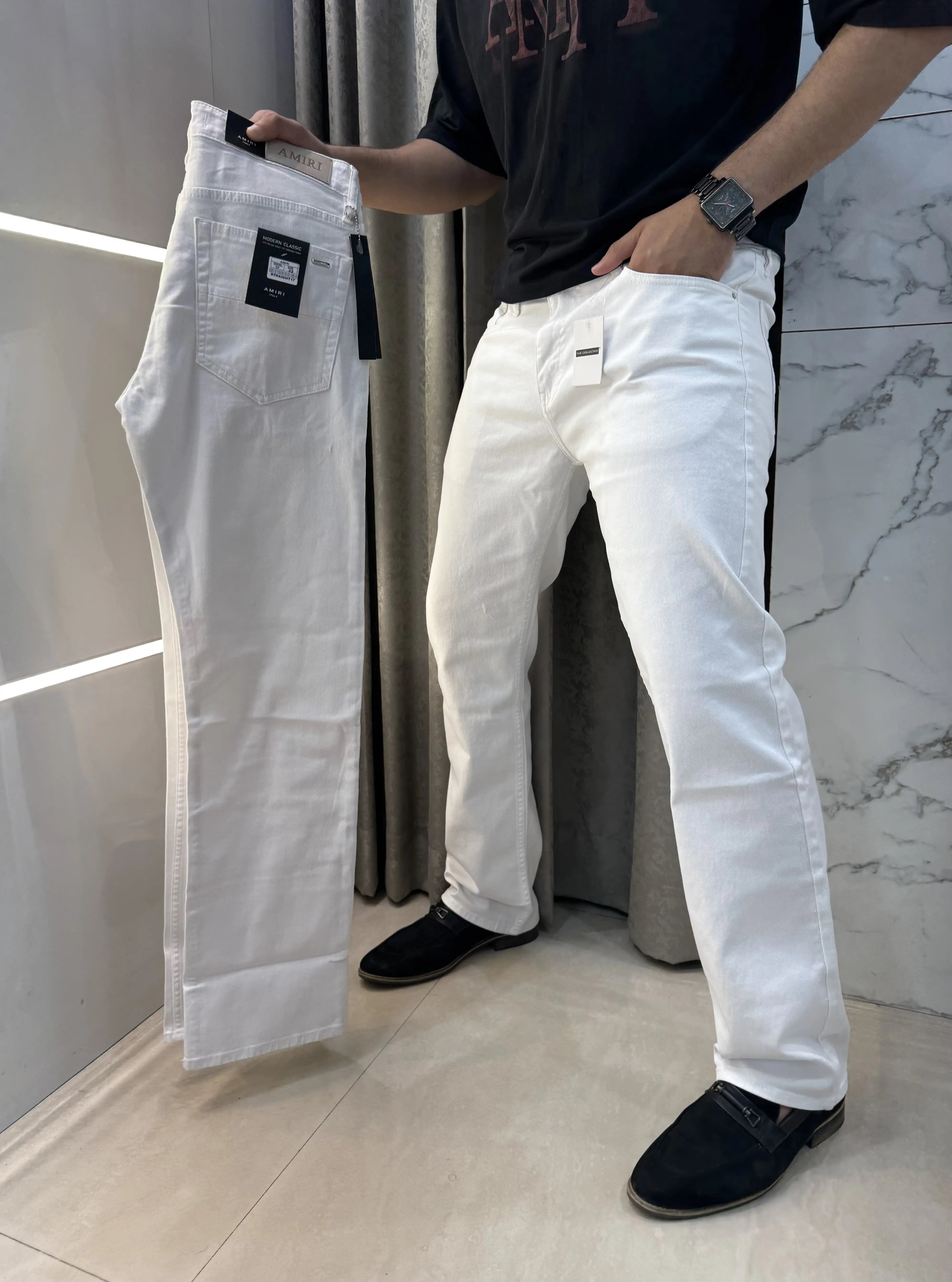 Amiri White Imported  Premium Straight Fit Denin Main image
