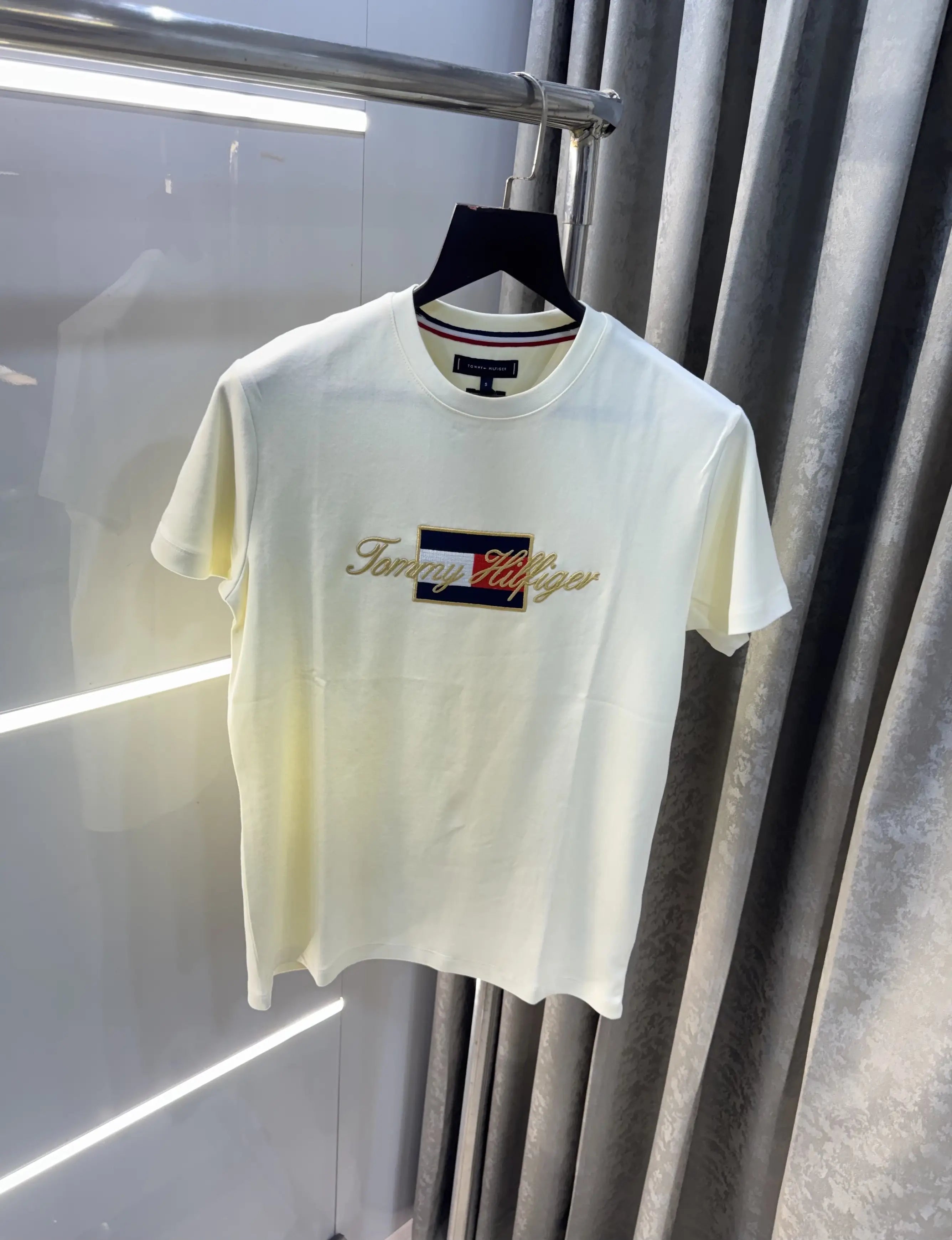 Tommy Hilfiger Cream Logo Work Premium T-Shirt