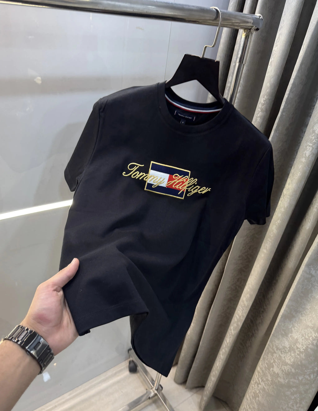 Tommy Hilfiger Black Logo Work Premium T-Shirt
