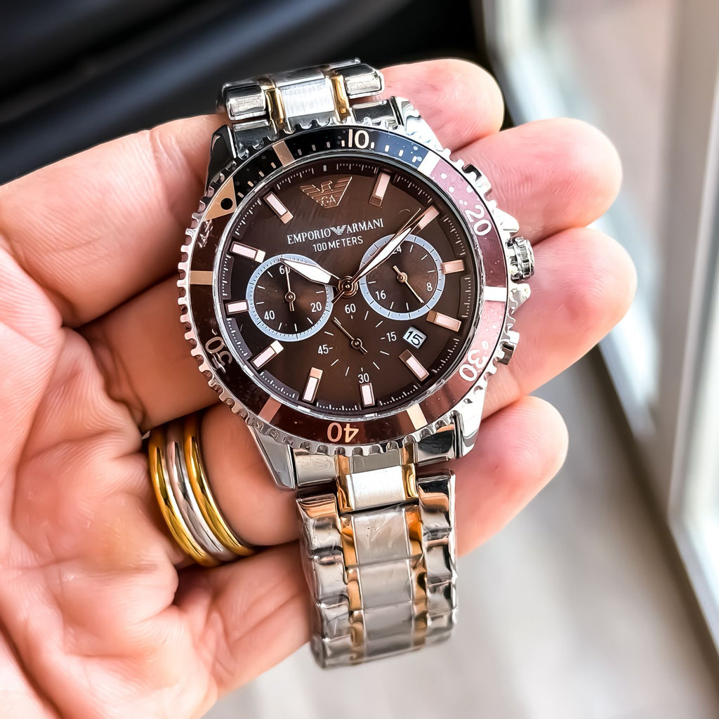 ARMANI_CRONOGRAPH_GOLD-TT-BROWN
