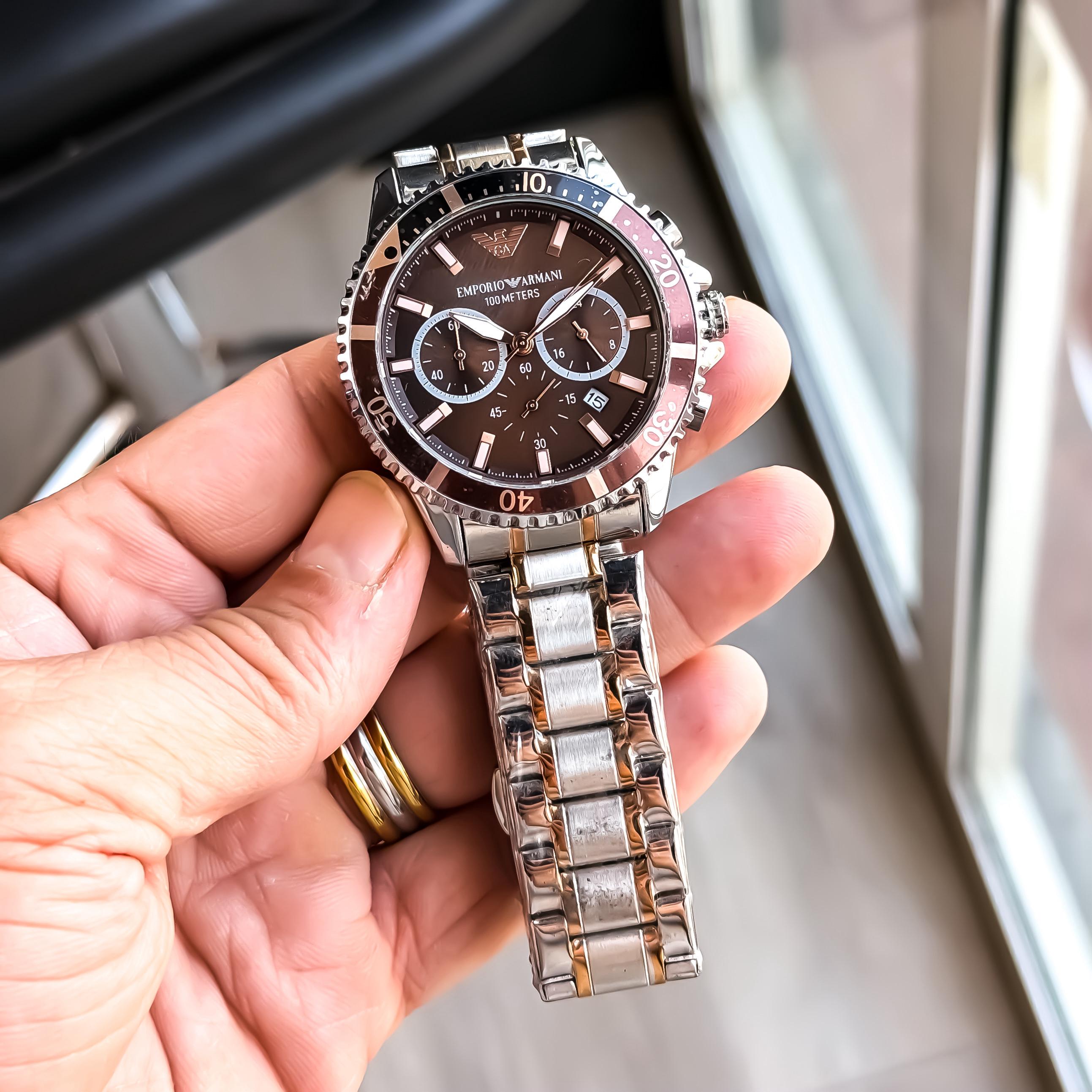 ARMANI_CRONOGRAPH_GOLD-TT-BROWN Secondary image
