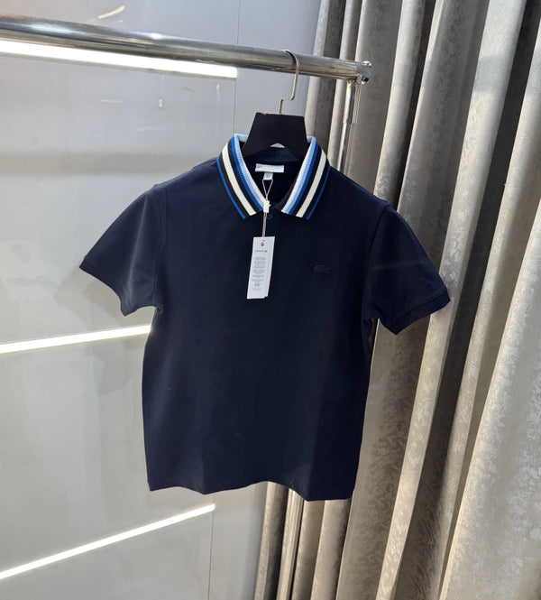 Lacost e Navy Blue Embroidery Logo Premium Polo T-Shirt