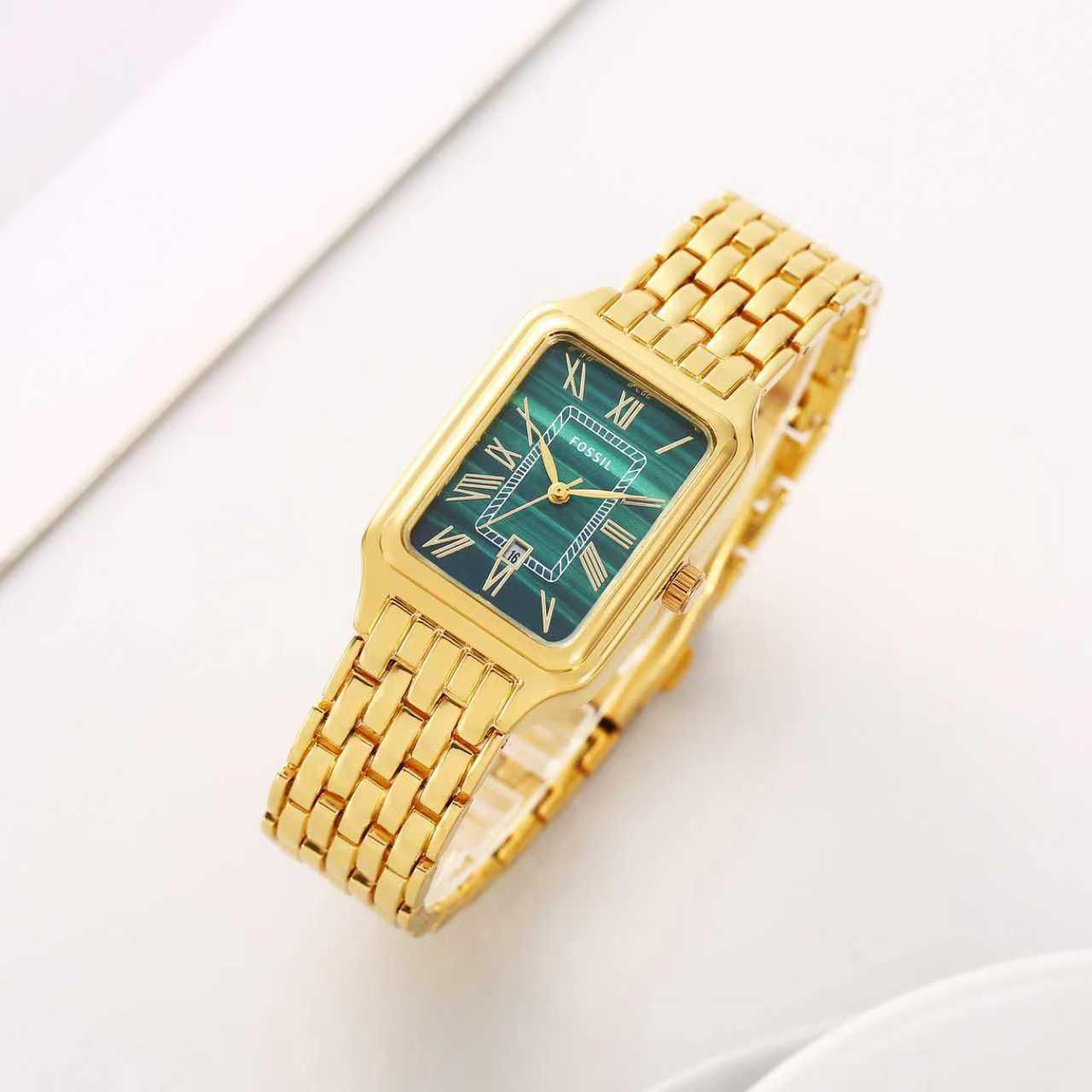 FOSSIL_LADIES_GOLD_GREEN
