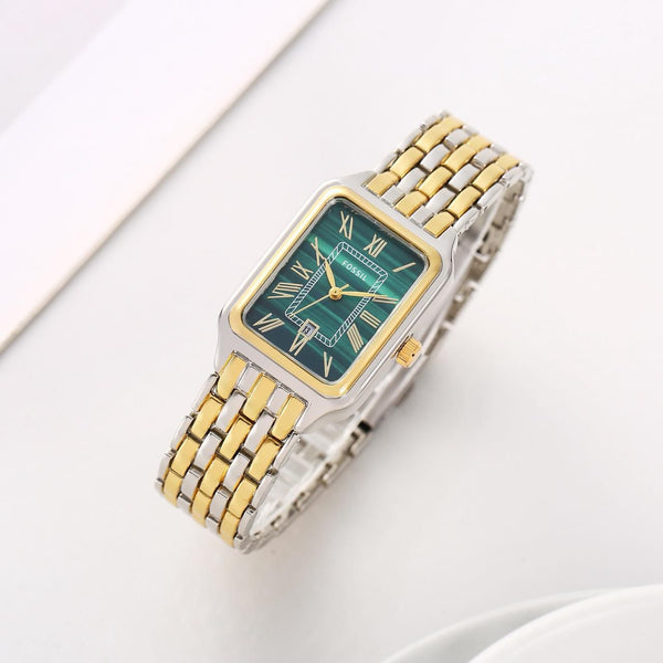 FOSSIL_LADIES_GOLD_TT_GREEN