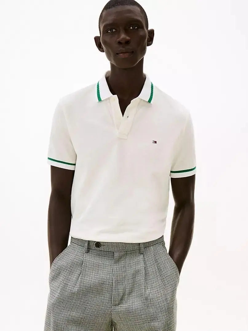 Tomm y Hilfiger Cream Logo Work Premium Polo T-Shirt Main image
