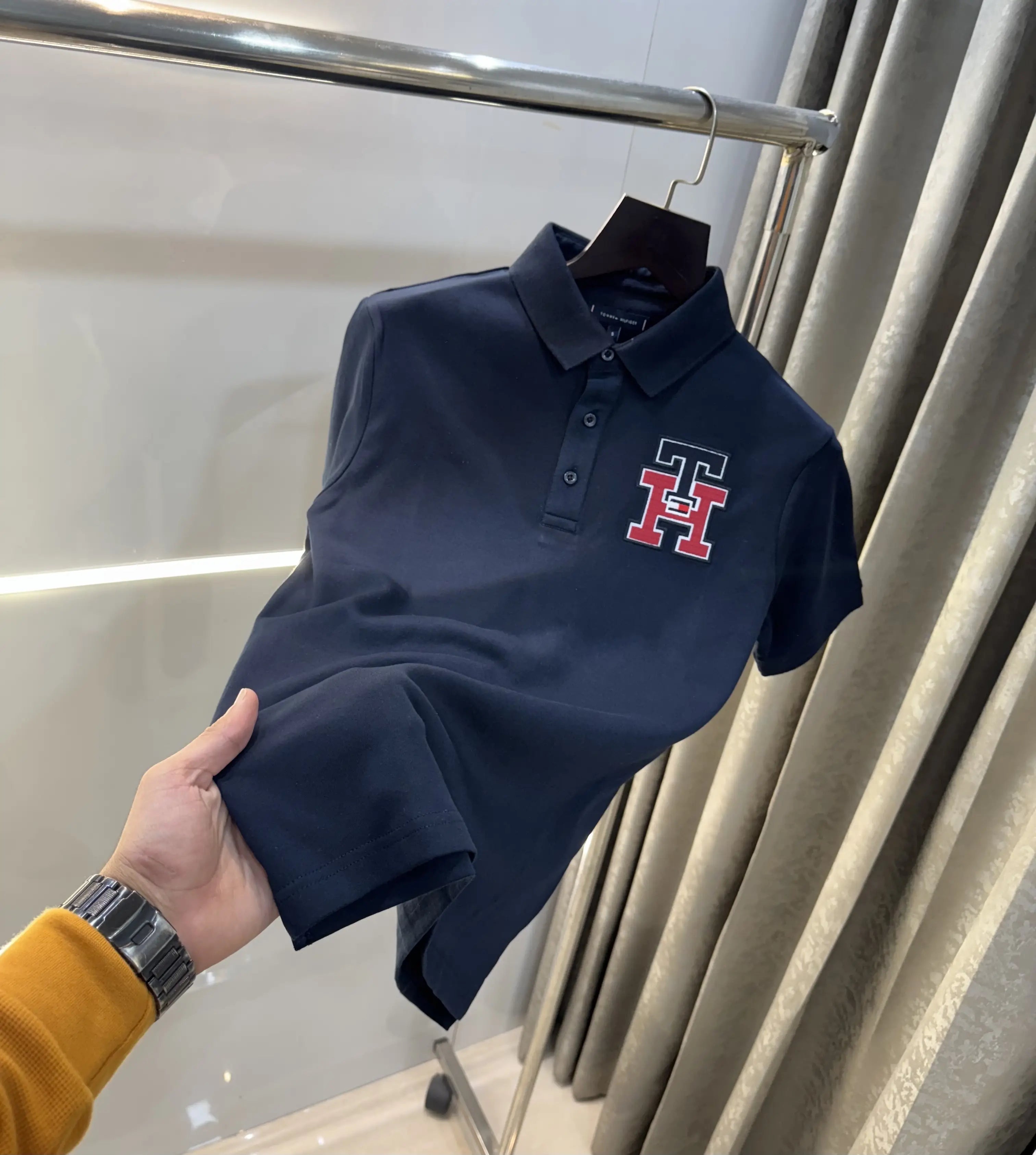 Tomm y Hilfiger Navy Blue Logo Work Premium Polo T-Shirt Main image