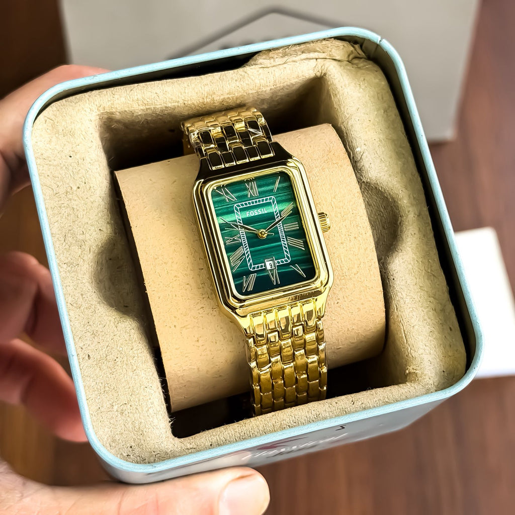 FOSSIL_LADIES_GOLD_GREEN