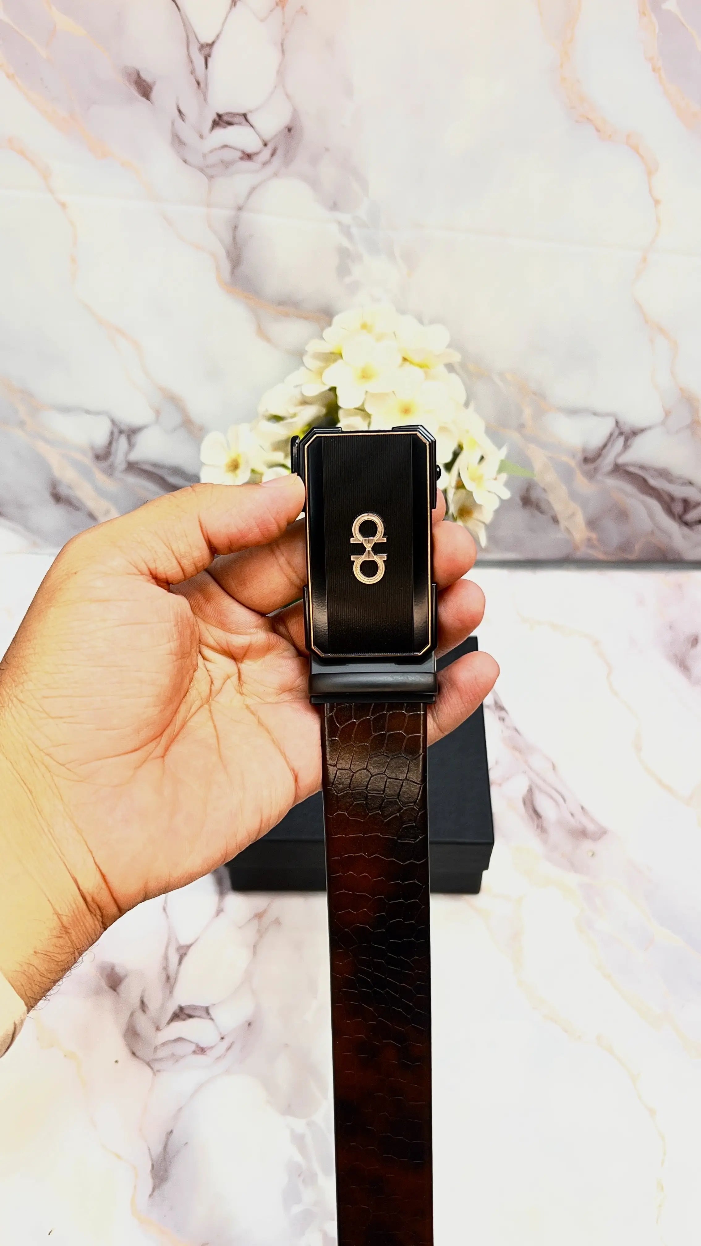 SF PREMIUM QUALITY AUTOLOCK IMPORTED BELT WITH BOX SF-101