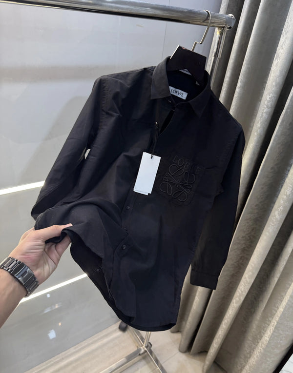 loewe Black Embroidry Logo Premium Shirt